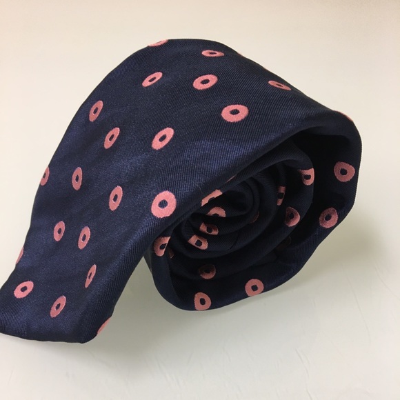 Villa Ponti Navy and Pink Tie - Picture 2 of 4